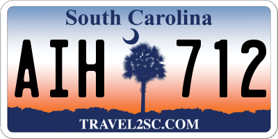 SC license plate AIH712