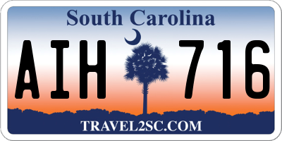 SC license plate AIH716