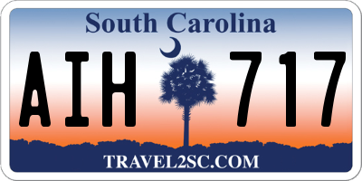 SC license plate AIH717