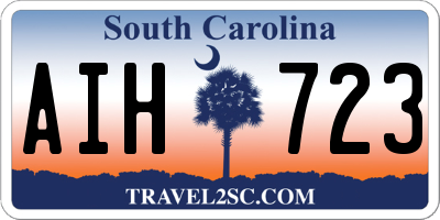 SC license plate AIH723