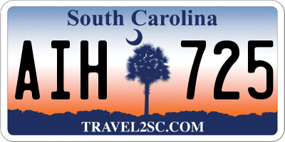 SC license plate AIH725
