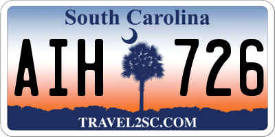 SC license plate AIH726