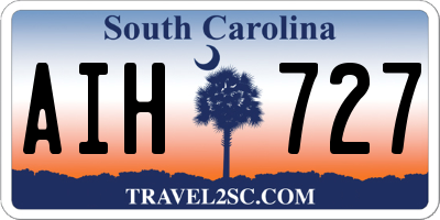 SC license plate AIH727