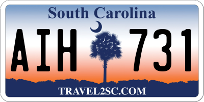 SC license plate AIH731