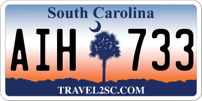 SC license plate AIH733