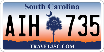 SC license plate AIH735