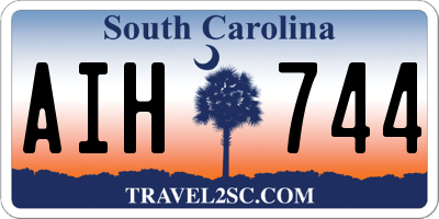SC license plate AIH744