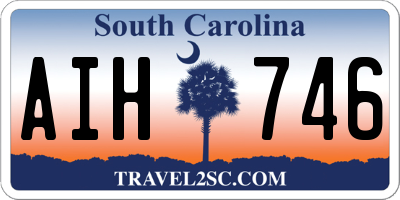 SC license plate AIH746