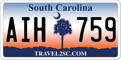 SC license plate AIH759
