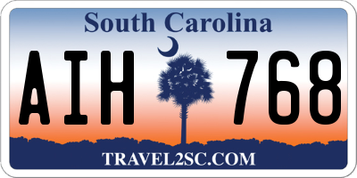 SC license plate AIH768