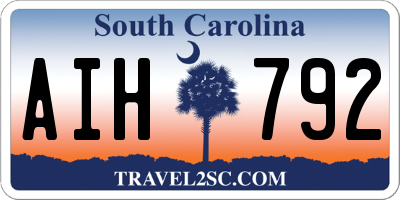 SC license plate AIH792