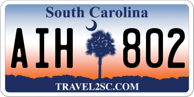 SC license plate AIH802