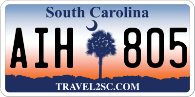 SC license plate AIH805