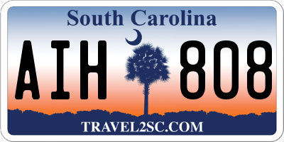 SC license plate AIH808