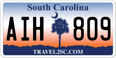 SC license plate AIH809
