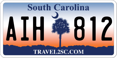 SC license plate AIH812