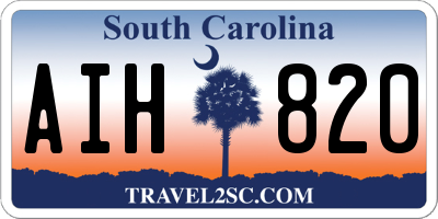 SC license plate AIH820