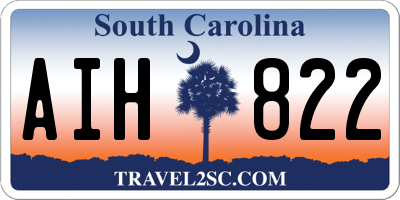 SC license plate AIH822