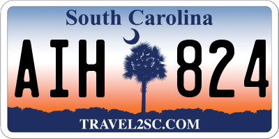 SC license plate AIH824