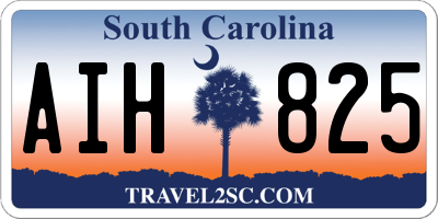 SC license plate AIH825