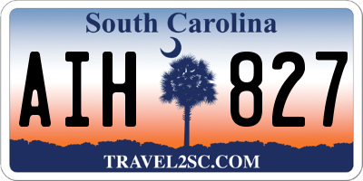 SC license plate AIH827