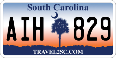 SC license plate AIH829