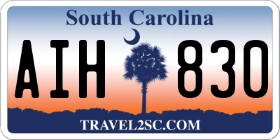 SC license plate AIH830