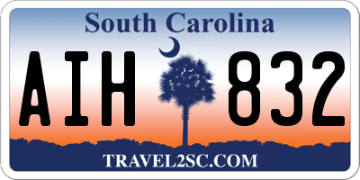 SC license plate AIH832