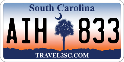 SC license plate AIH833