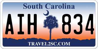 SC license plate AIH834