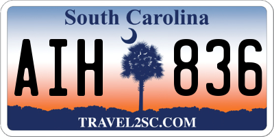 SC license plate AIH836