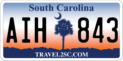 SC license plate AIH843