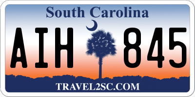 SC license plate AIH845