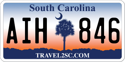 SC license plate AIH846