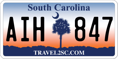 SC license plate AIH847