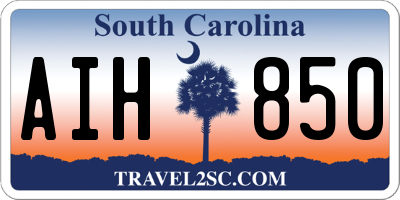 SC license plate AIH850