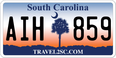 SC license plate AIH859