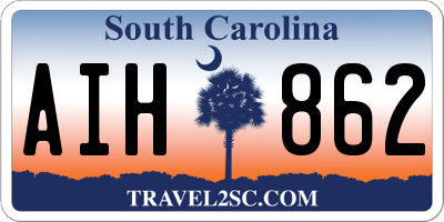 SC license plate AIH862