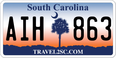SC license plate AIH863