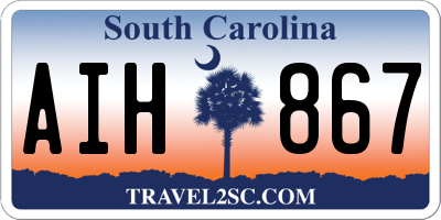 SC license plate AIH867