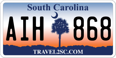 SC license plate AIH868