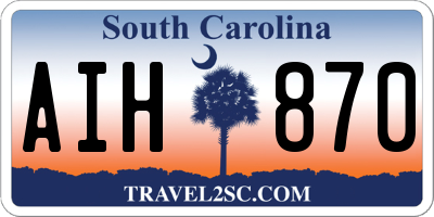 SC license plate AIH870