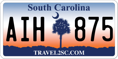 SC license plate AIH875