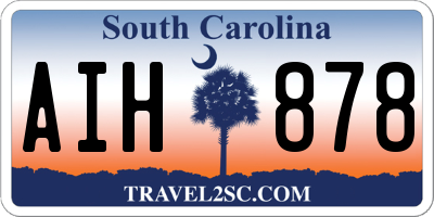 SC license plate AIH878
