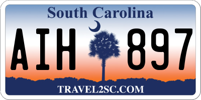 SC license plate AIH897