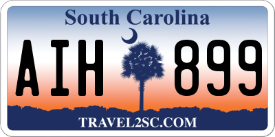 SC license plate AIH899