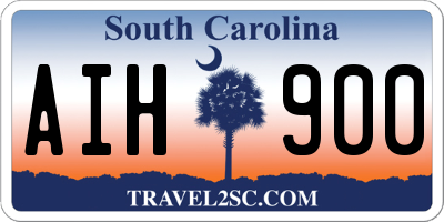 SC license plate AIH900