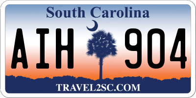 SC license plate AIH904