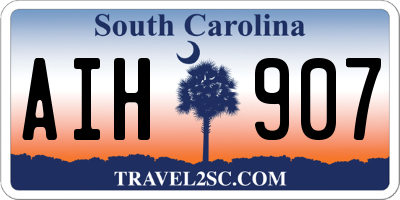 SC license plate AIH907