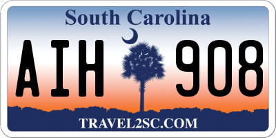 SC license plate AIH908